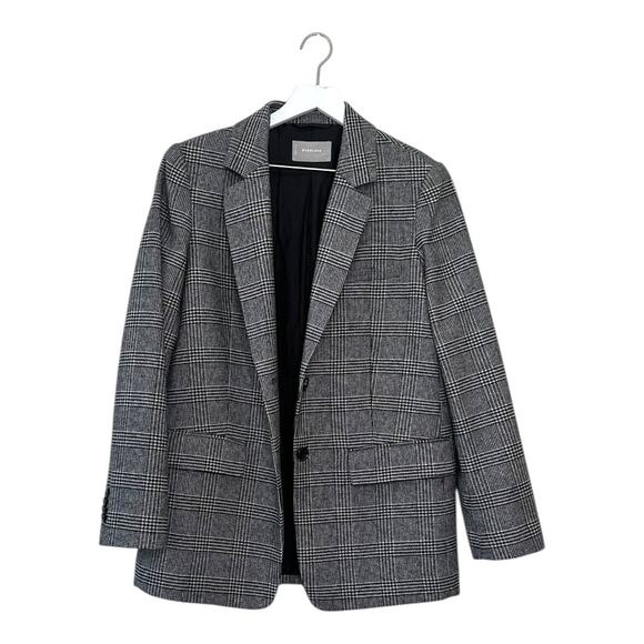 Everlane Gray Wool Houndstooth Oversized Blazer Size 4 - Picture 7 of 9